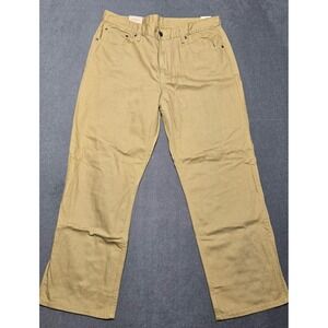 Levis Mens Low Pro Pants Size 33x30 Khaki Casual Comfort Straight Leg